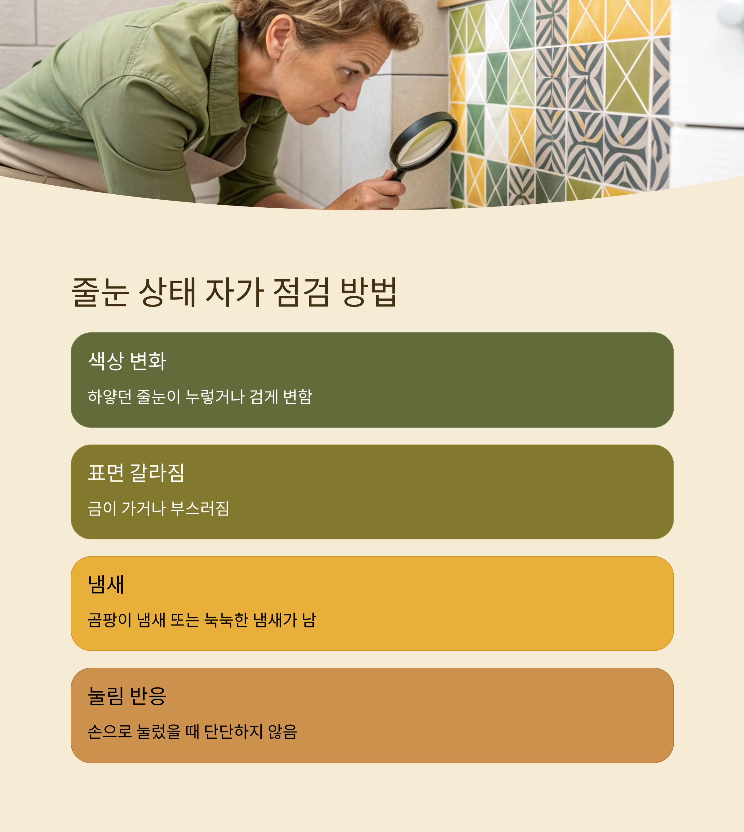 줄눈 재시공 시기 총정리|이런 증상이 보이면 늦기 전에!