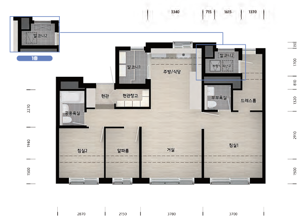 성남판교대장A-10블록 평면도