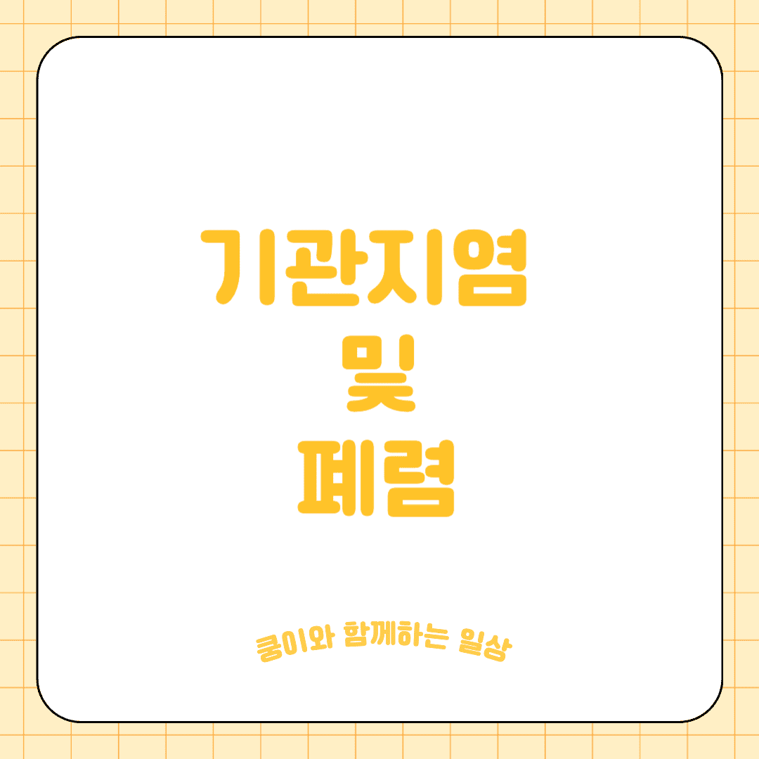 고양이 기관지염 및 폐렴