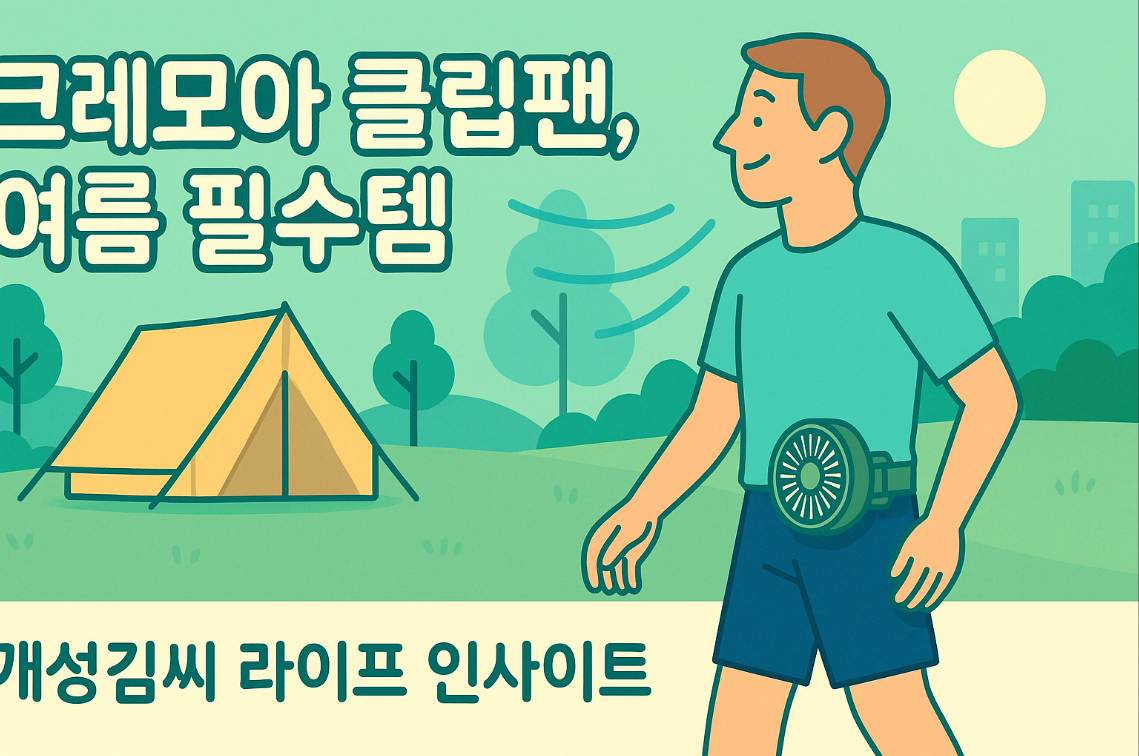 크레모아클립팬,크레모아 클립팬 후기,휴대용 선풍기 추천,야외활동용 선풍기,여름 필수템,클립형 손풍기