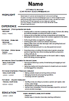 캐나다 워홀 이력서 실제 예시