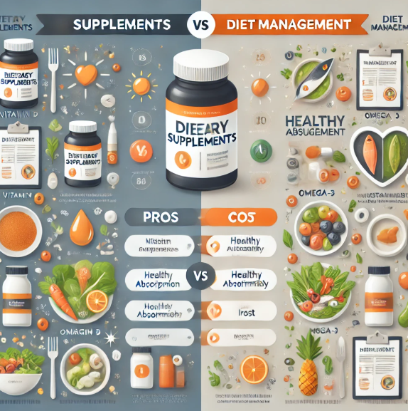 건강보조제vs식단관리 관련 사진