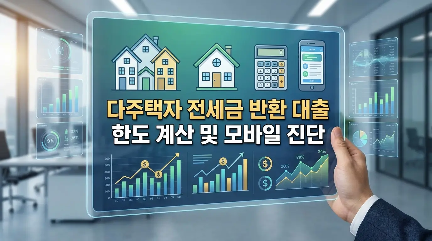 다주택자 전세금 반환 대출 한도 계산 및 모바일 진단