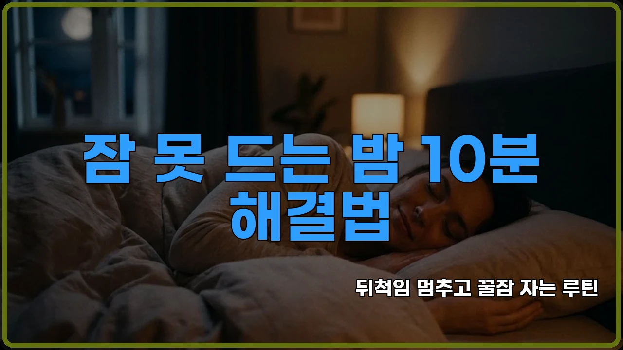 숙면하는법