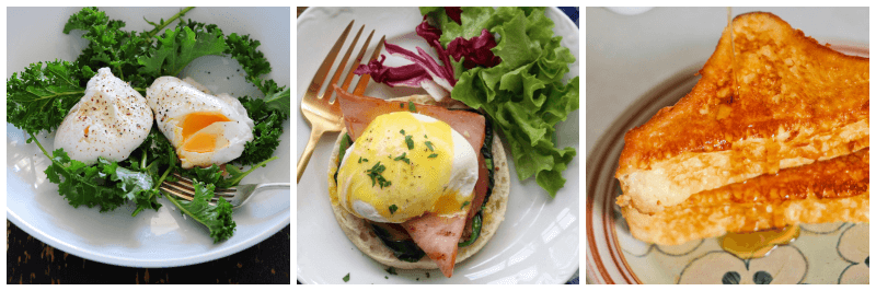 수란, 에그 베네딕트, 프렌치 토스트 사진