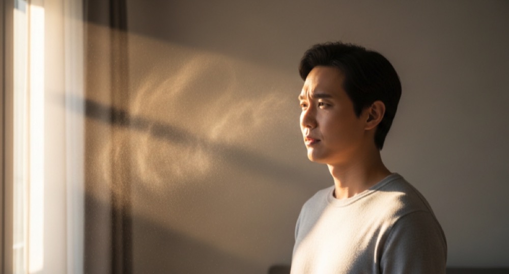 천식 관리 방법 먼지 노출 모습