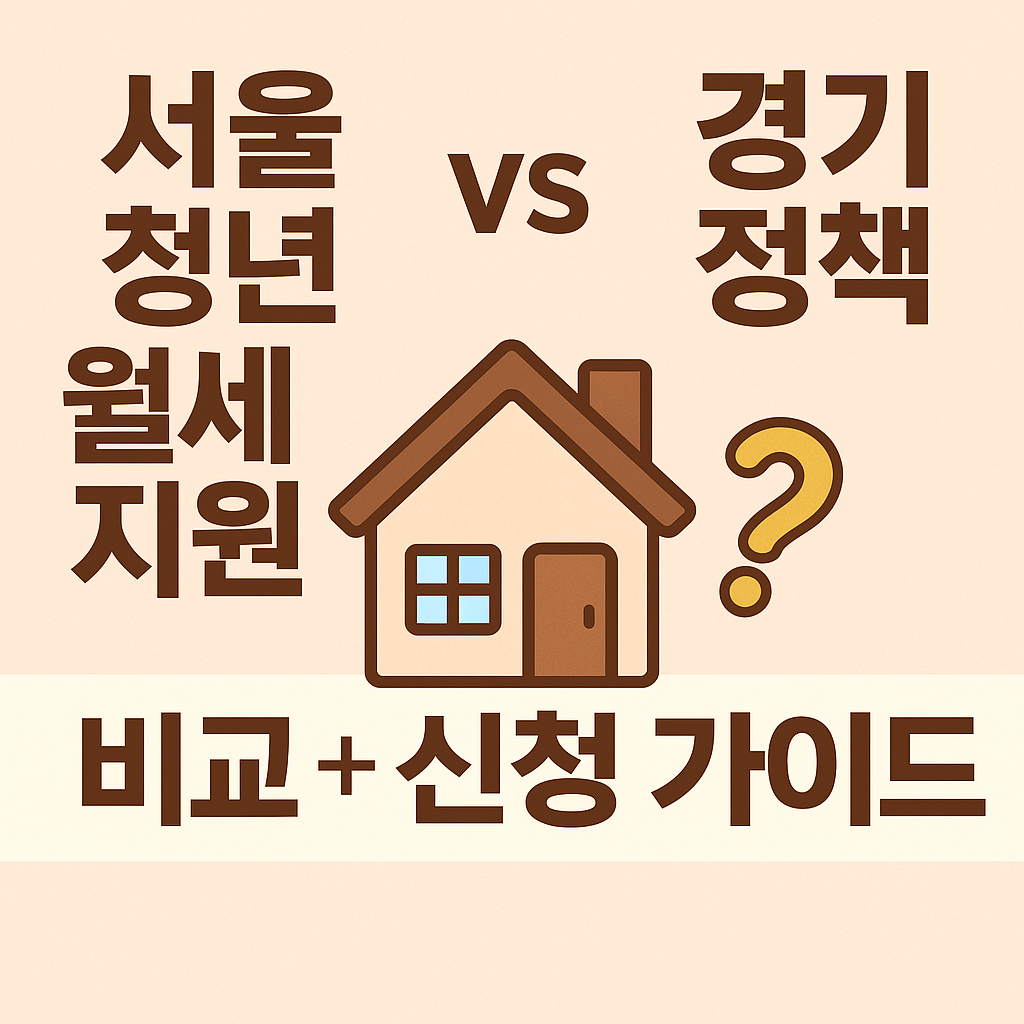 서울 청년 월세 지원 vs 경기 정책, 어디가 더 유리할까? [2025 신청 가이드]