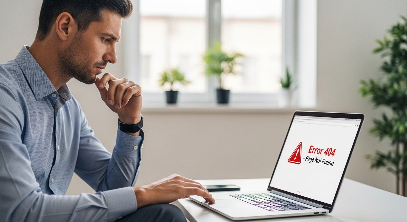 온라인 신청 오류 메시지를 확인하는 사업자의 모습