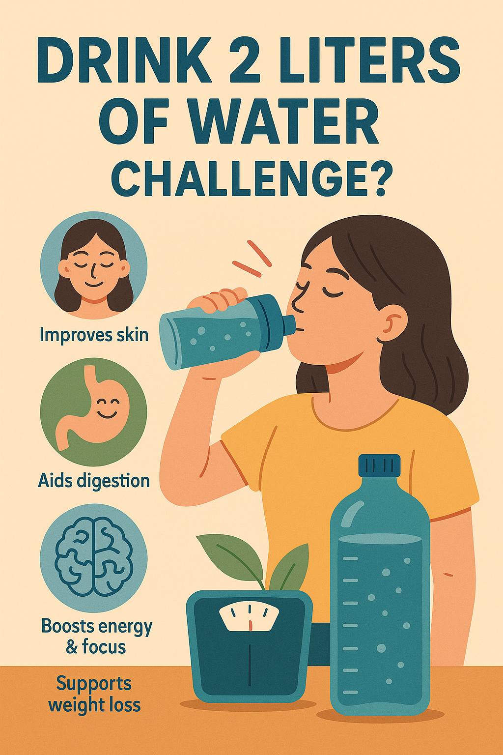 물 2L 마시기 챌린지 효과는?