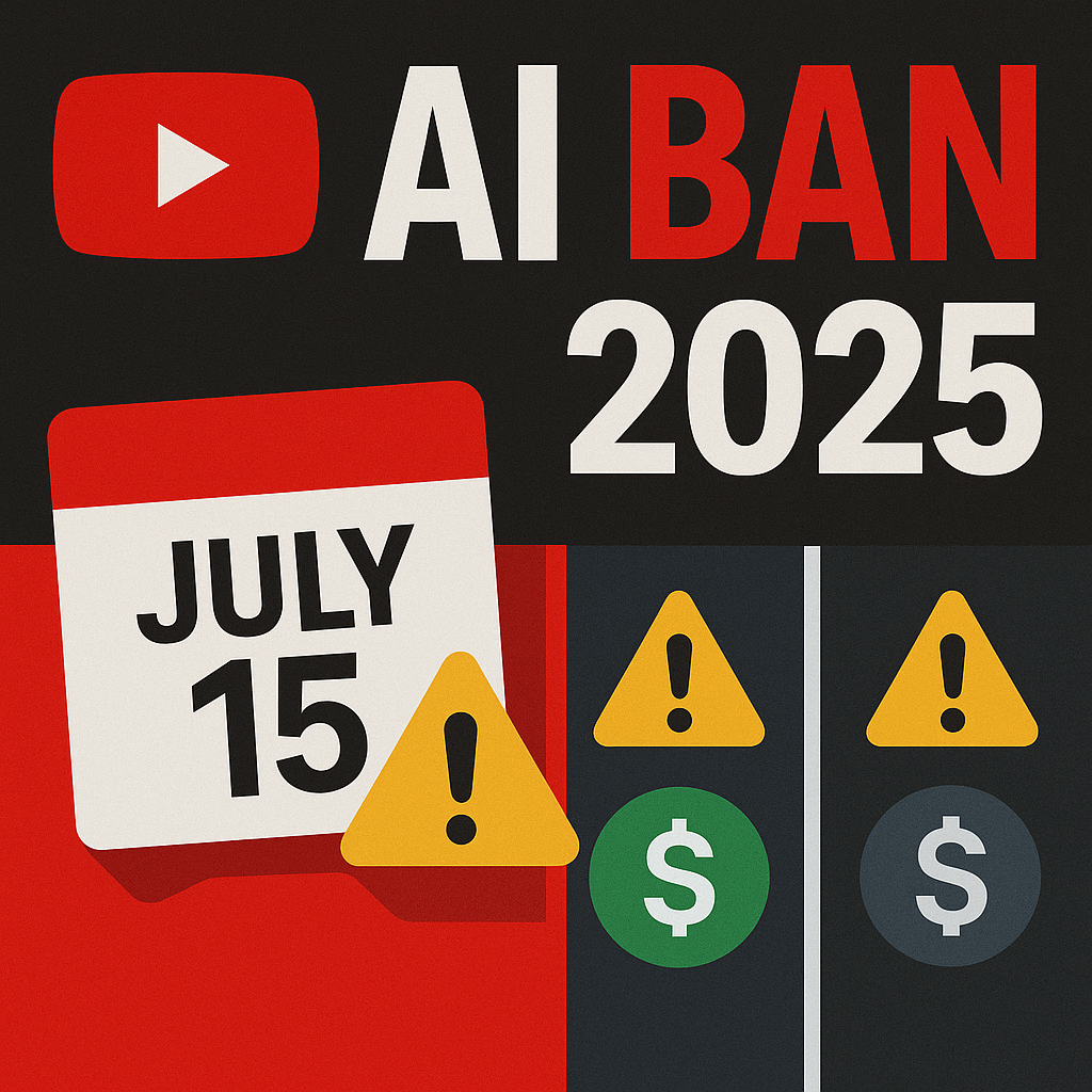 2025년 유튜브 AI 금지 정책 썸네일 이미지 - 정책 시행 확인