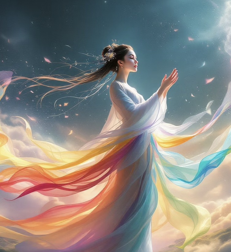 하늘과 땅을 잇는 무지개 사자