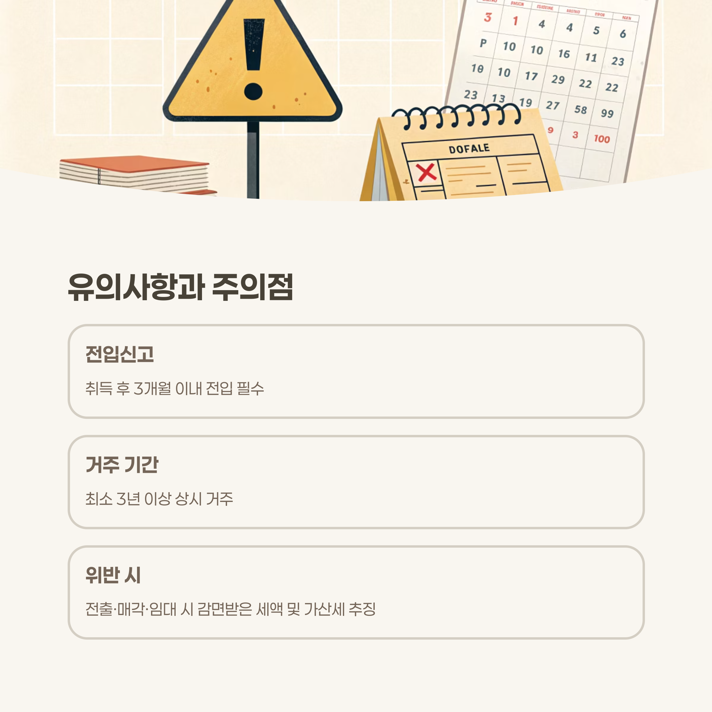 유의사항과 주의점