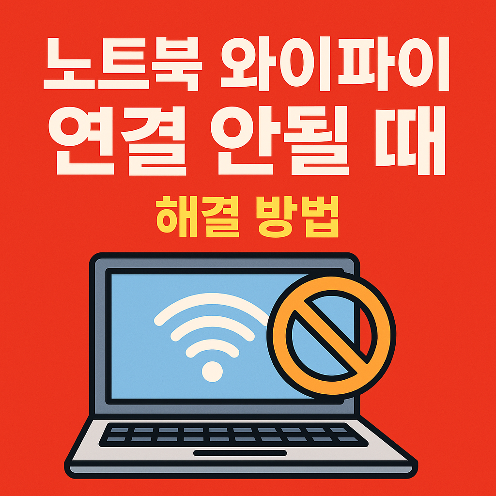 노트북 와이파이 연결 안될때