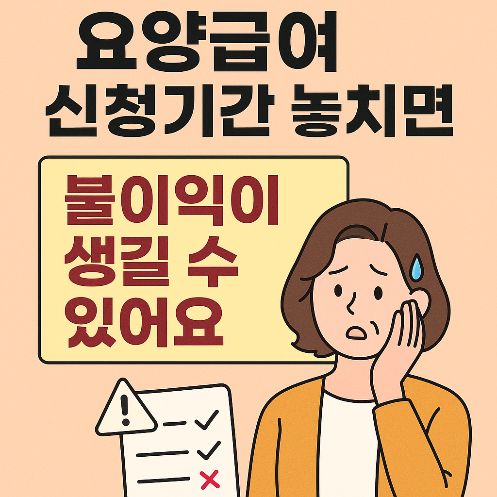 요양급여 신청기간 놓치면 불이익이 생길 수 있어요