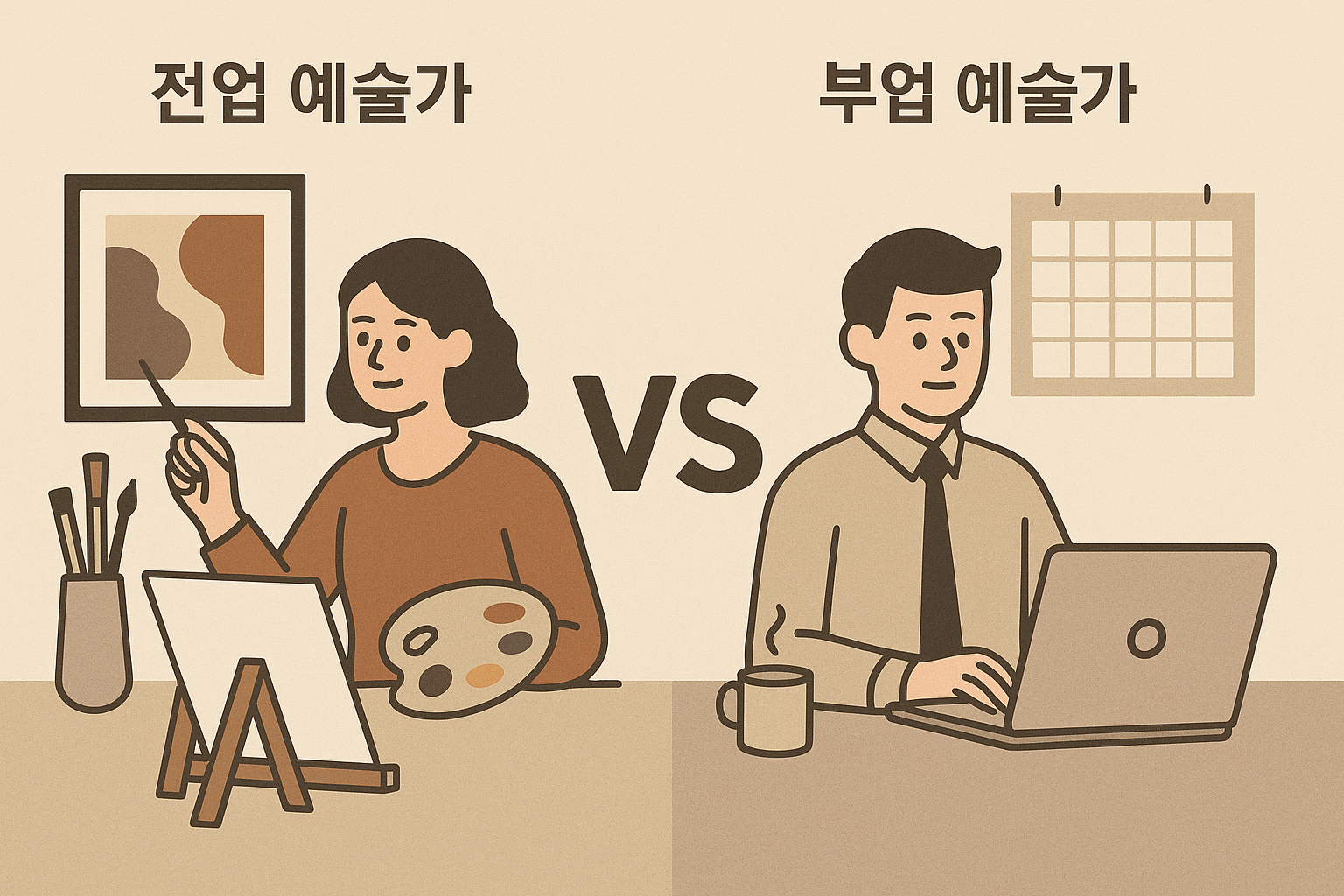 전업 예술가 vs 부업 예술가