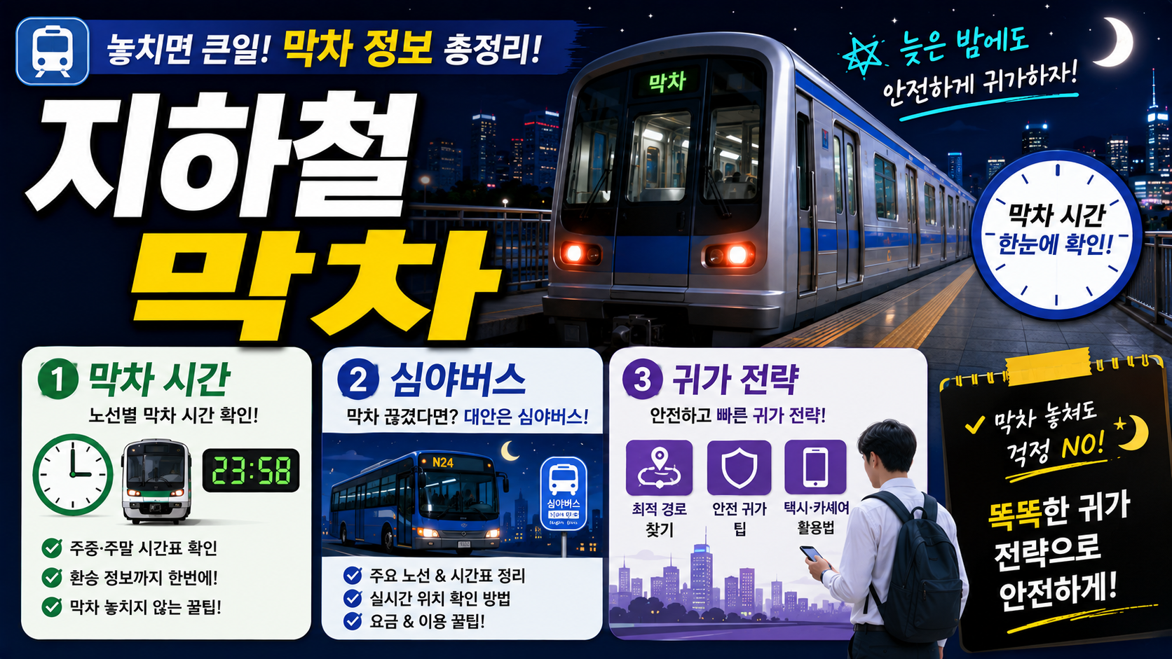 지하철 막차