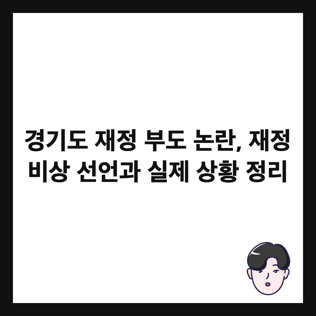 경기도 재정 부도 논란, 재정 비상 선언과 실제 상황 정리 썸네일