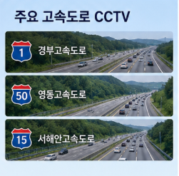 경부 영동 서해안고속도로 교통상황 CCTV