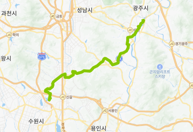 광주-수원-용인-660번-버스-노선-지도