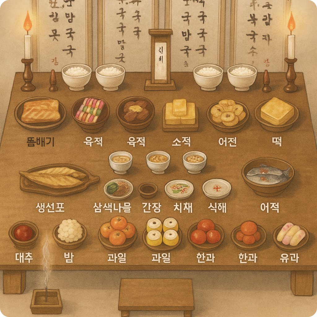 성묘 상차림