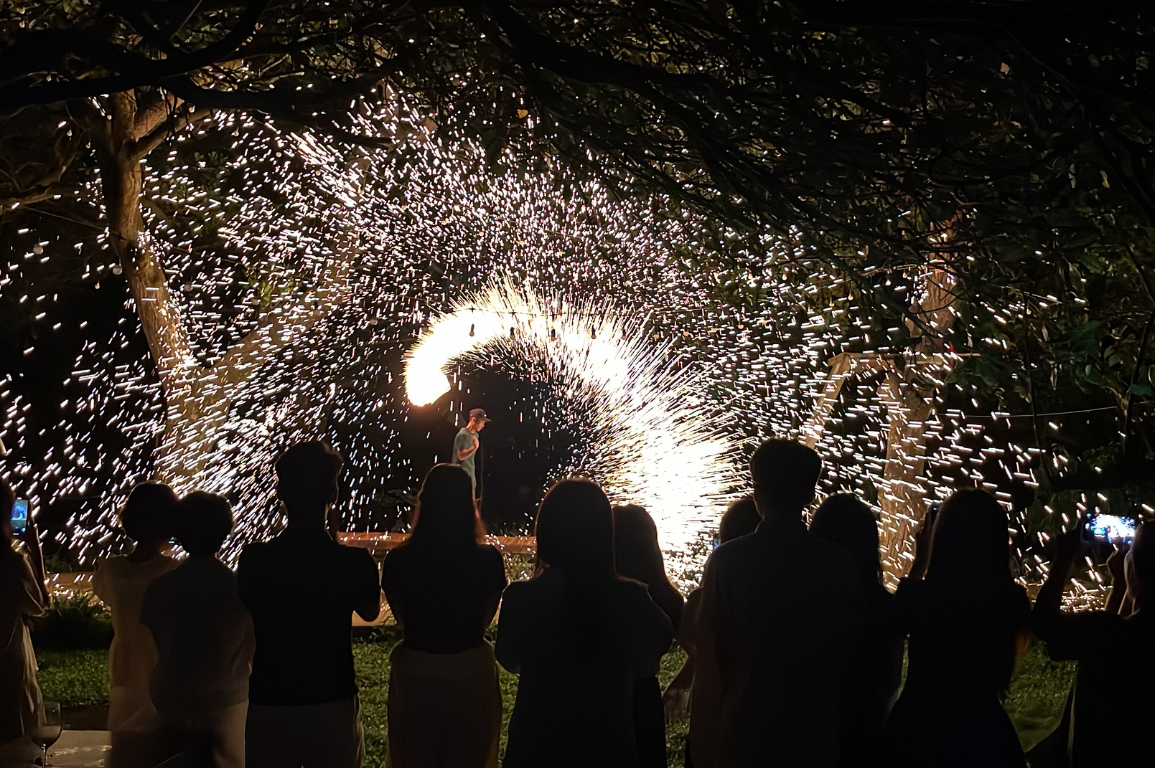 불꽃 돌리기 공연