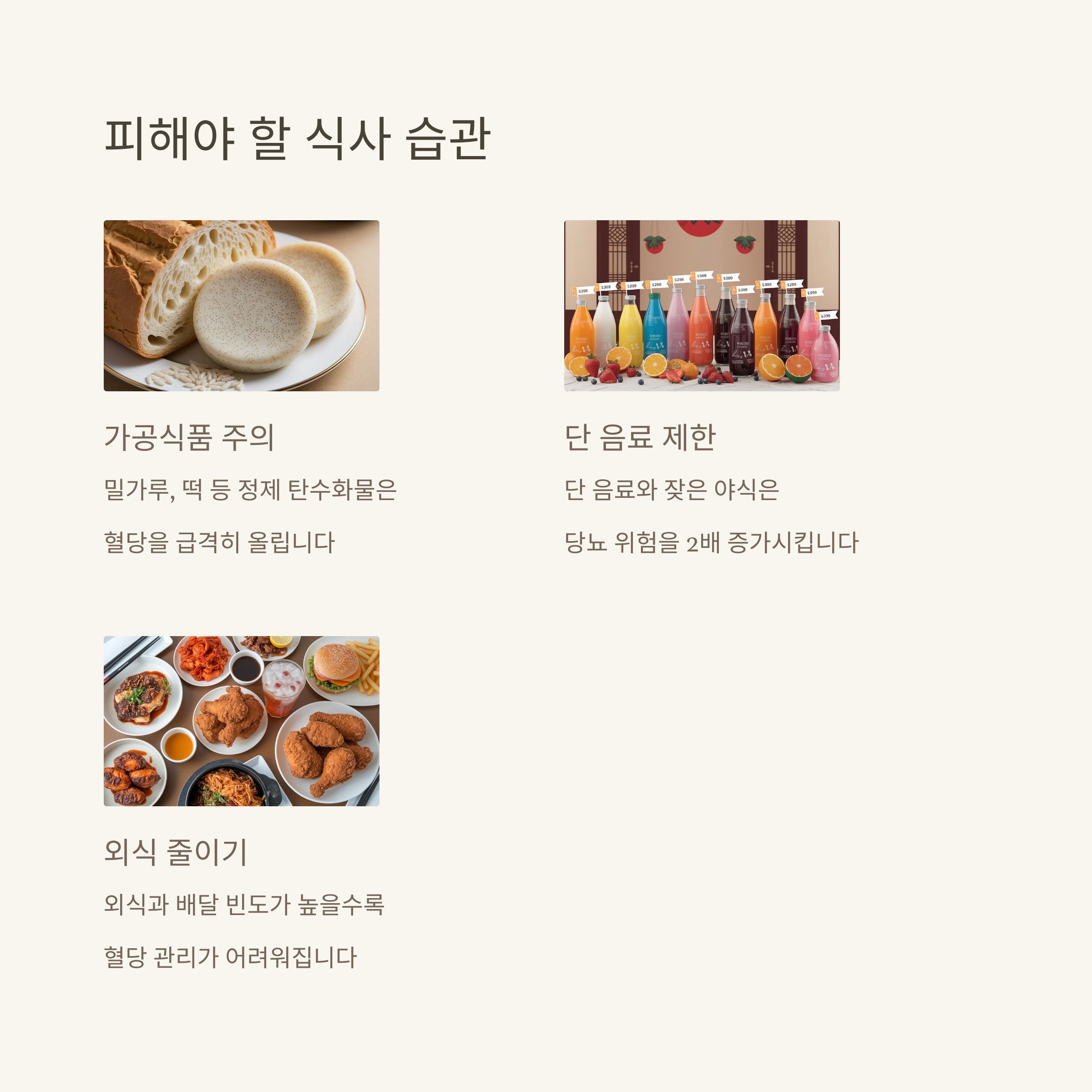 당뇨 예방을 위해 이렇게 먹자