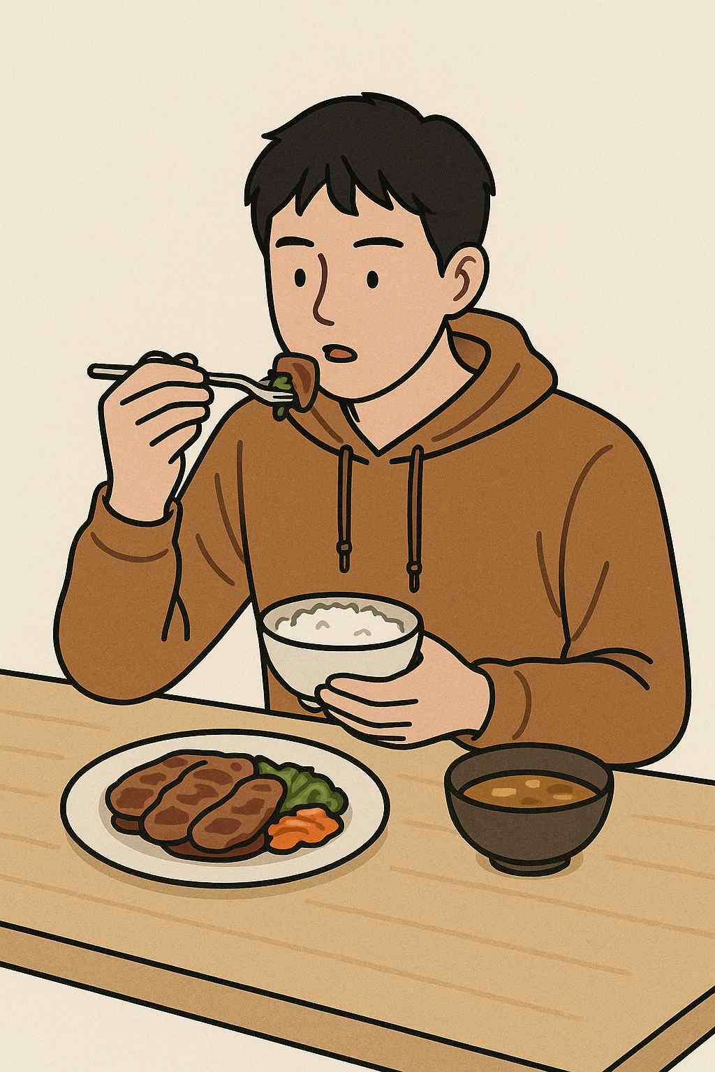 혼자 밥 먹는 남자