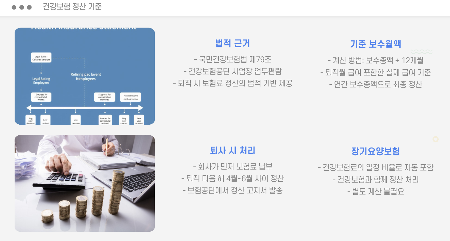 건강보험 정산 기준