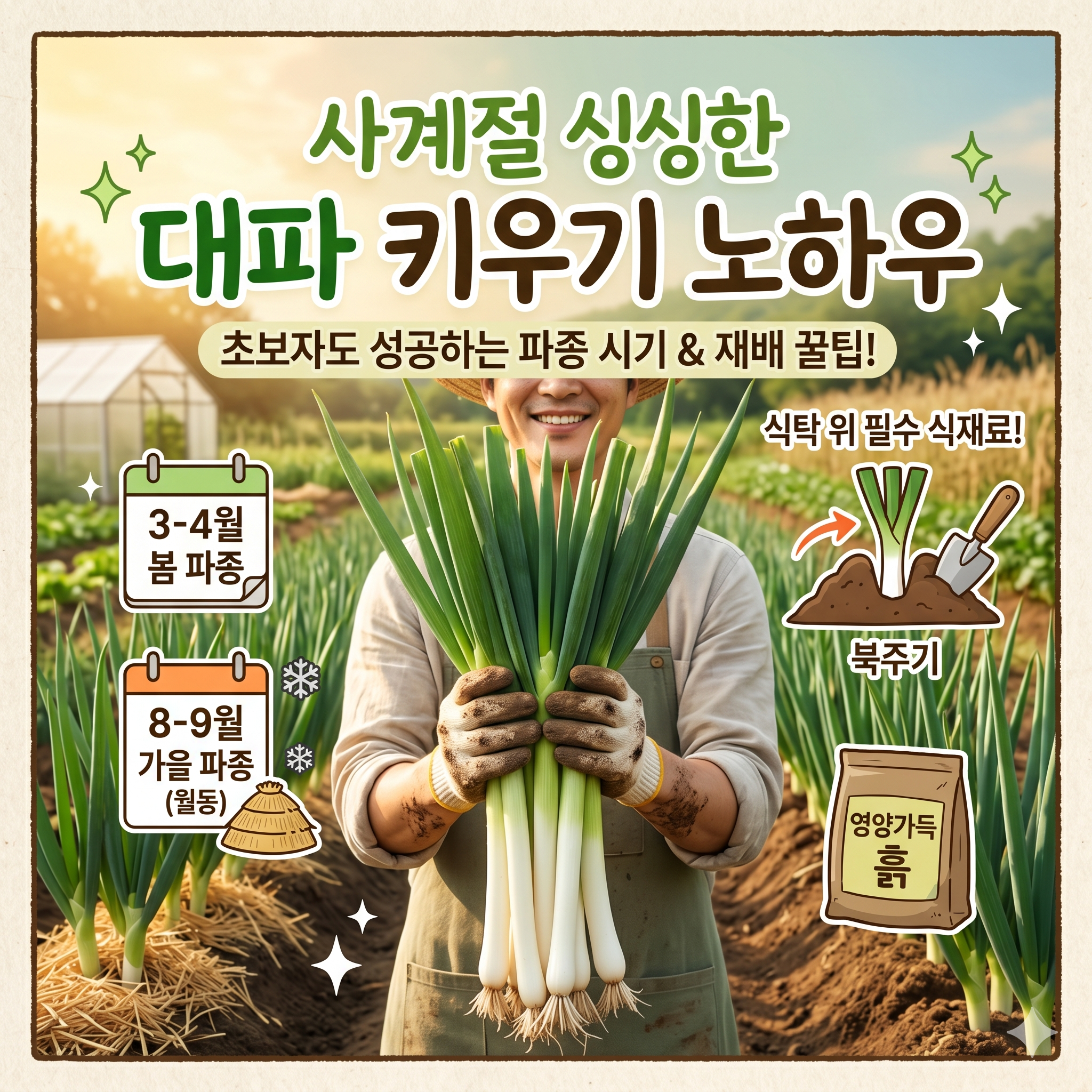 성공적인 대파 농사의 시작, 시기별 파종 방법과 재배 팁 총정리