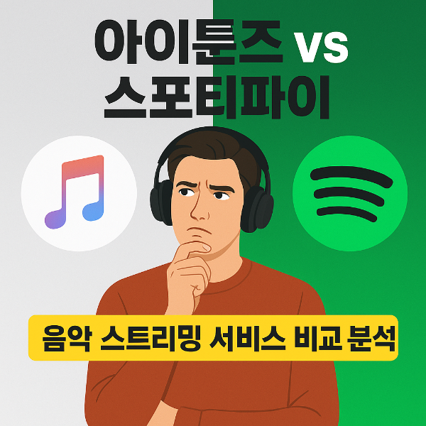 아이튠즈 스포티파이 비교 썸네일 이미지입니다.