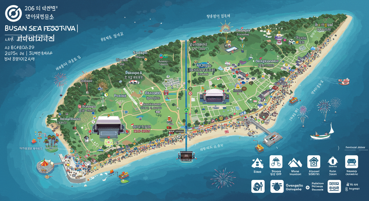 2025 부산 바다축제 일정과 장소 요약 지도