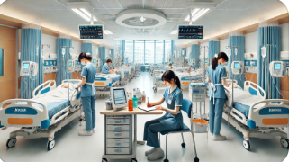 병동 업무 중인 간호사들