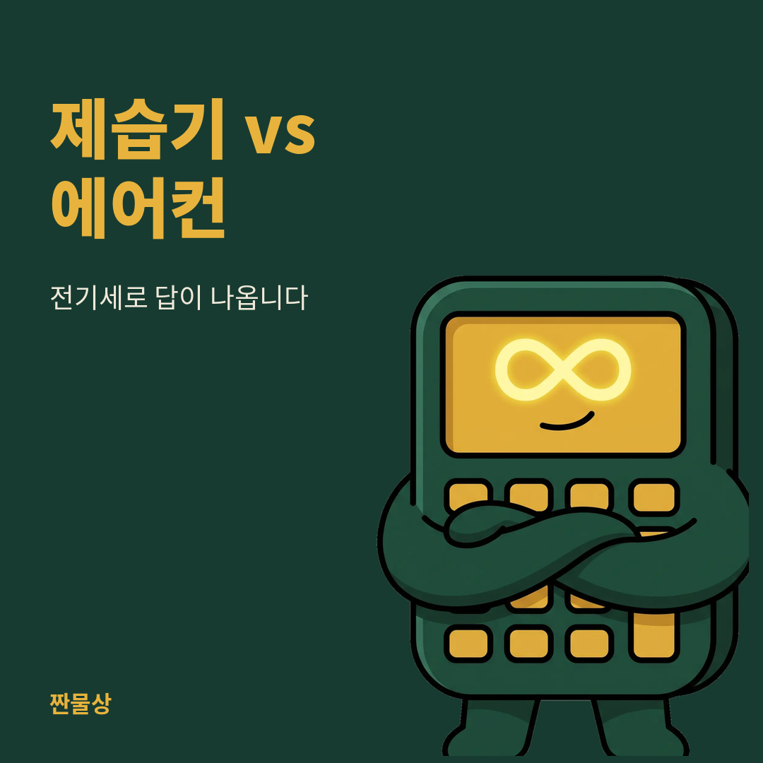 제습기 에어컨 제습모드 전기요금 비교