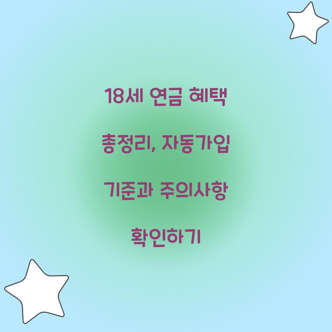 18세 연금 혜택