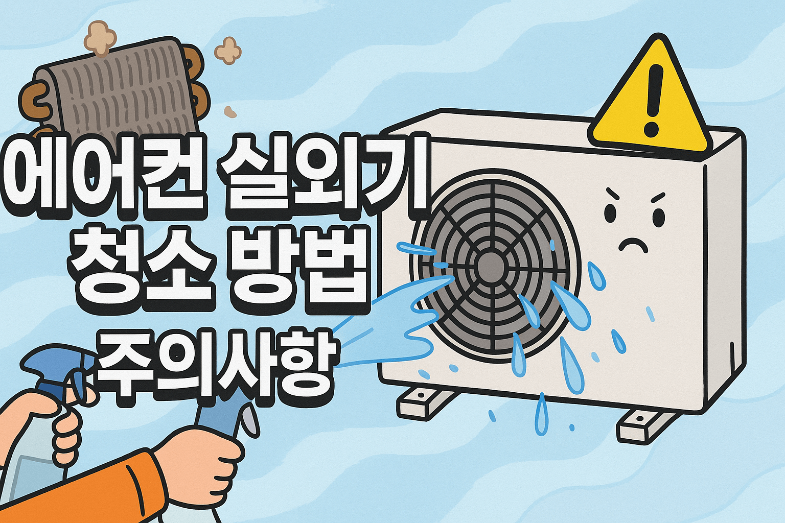 에어컨 실외기 청소 방법 및 주의사항