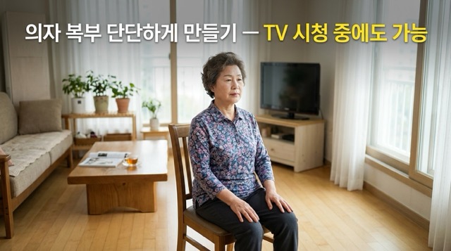 허리 협착증 앉아서 코어 강화 운동 방법