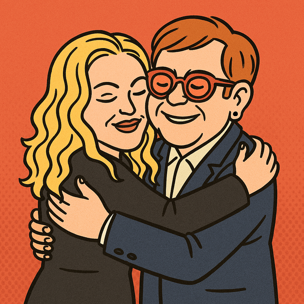 마돈나와엘튼존의포옹