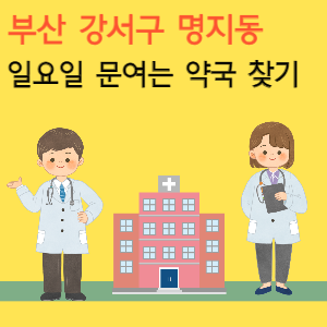 부산 강서구 명지동 일요일 문여는 당번 약국