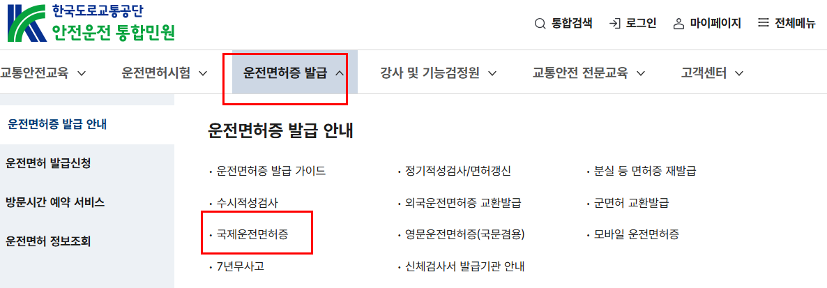 국제운전면허증 발급방법