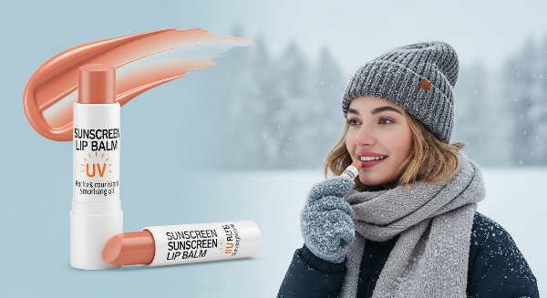 자외선이 강한 겨울에도 자외선 차단 립밤은 필수입니다.