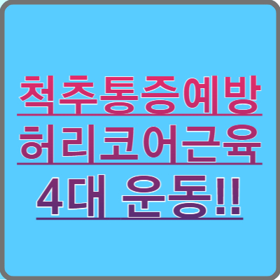 2주만에 허리통증 줄이는 허리코어 근육 키우는 4가지 운동법