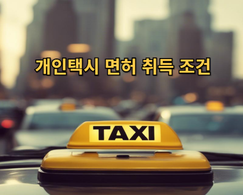 개인택시 면허 취득 조건