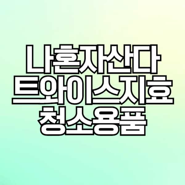 나혼자산다 트와이스 지효 청소용품 제품정보