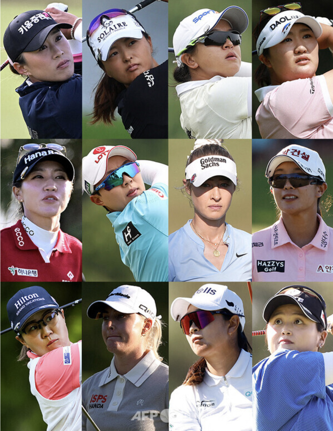 CMS투어 챔피언십에 출전하는 선수들(양희영, 고진영, 김세영, 유해란, 리디아 고, 김효주, 넬리코다, 임진희, 하타오카 나사, 찰리 헐, 김아림, 최혜진)