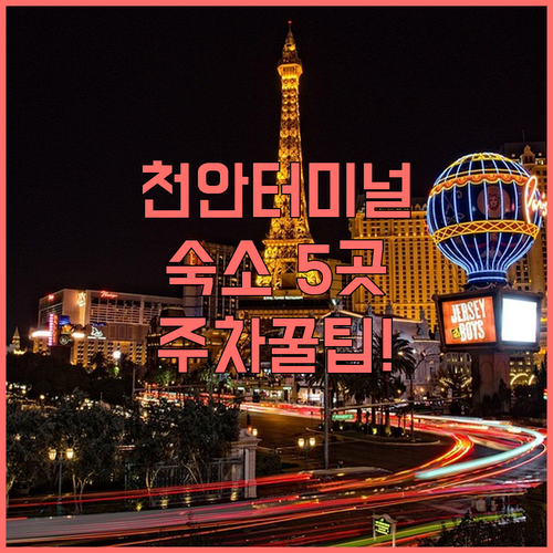 천안 터미널 인근 출장 여행 숙소 5..