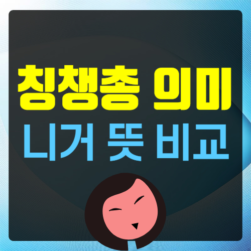 칭챙총 의미 인도어 칭챙총 뜻 니거 뜻 비교
