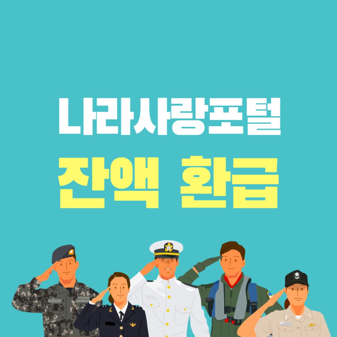 나라사랑포털 환급 및 잔액 조회