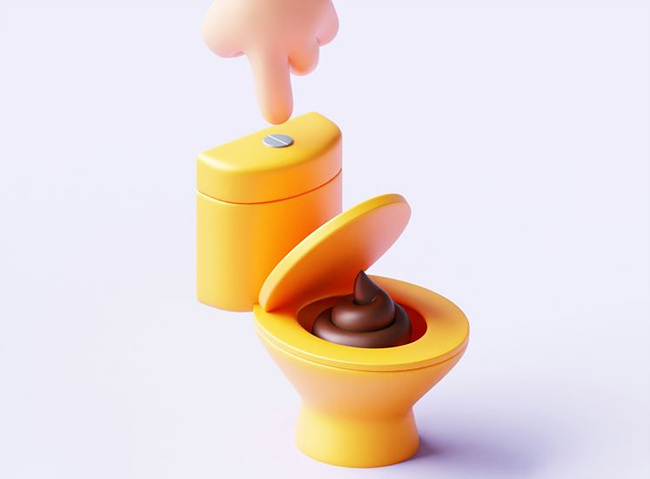 변기에 똥이 꽉 차있는 사진,출처: unsplash 제공