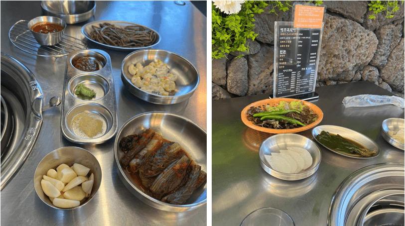 고사리-마늘-멜젓-다양한-반찬들-제공