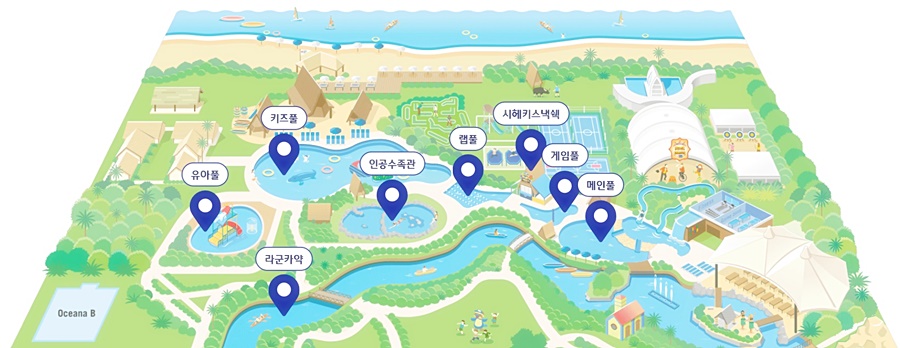 PIC홈페이지에서 나온 워터파크지도